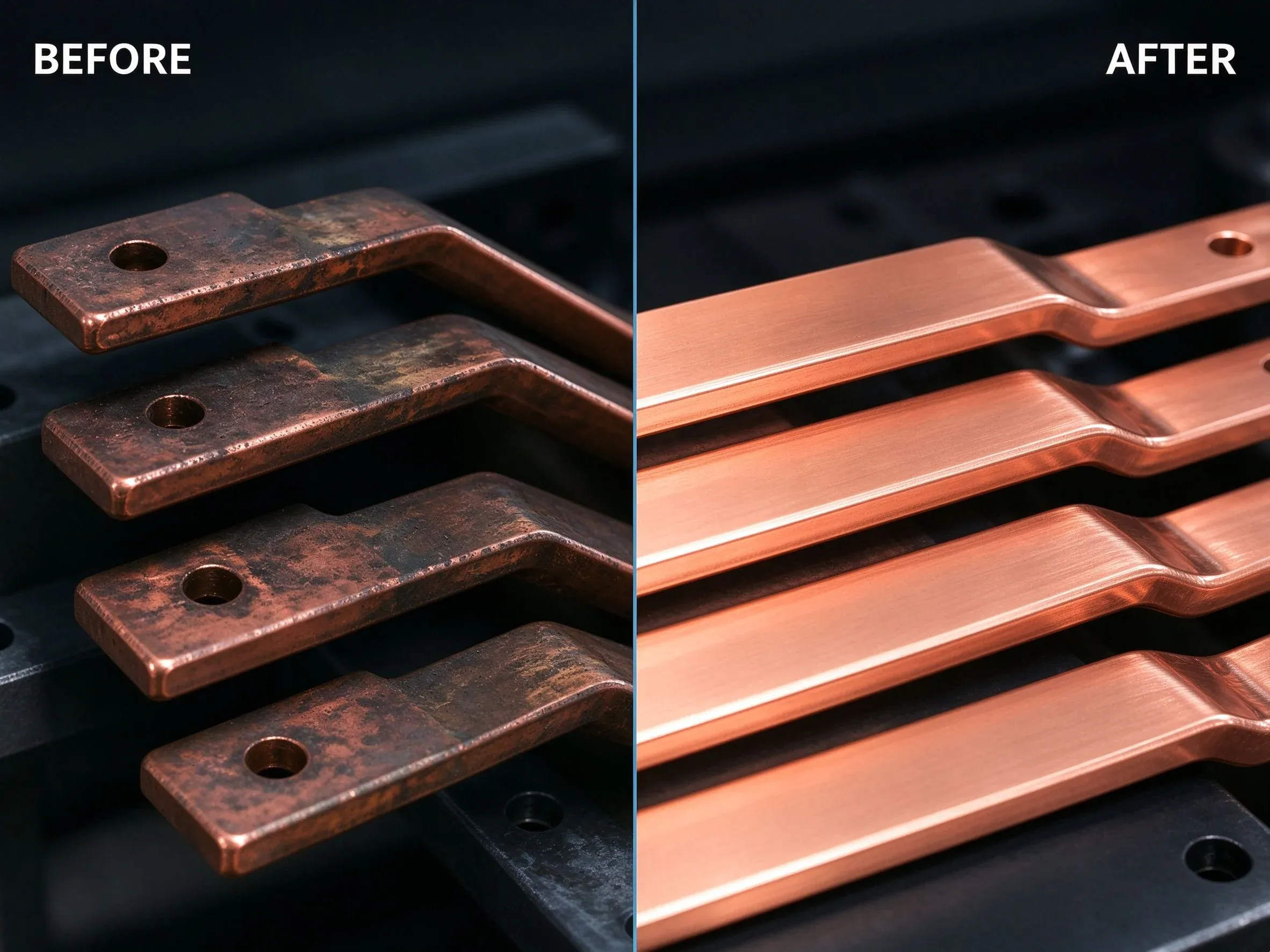 11-Surface Treatment Copper Oxidation Removal Before-After