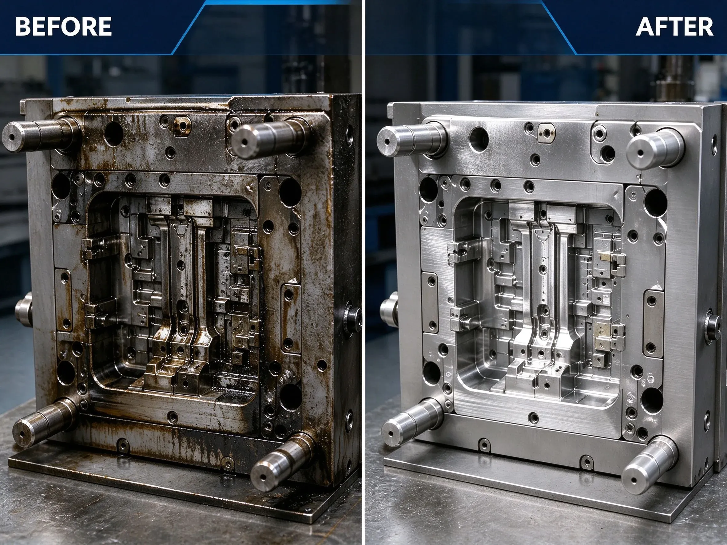 07-Heavy Oil Cleaner Metal Mold Before-After