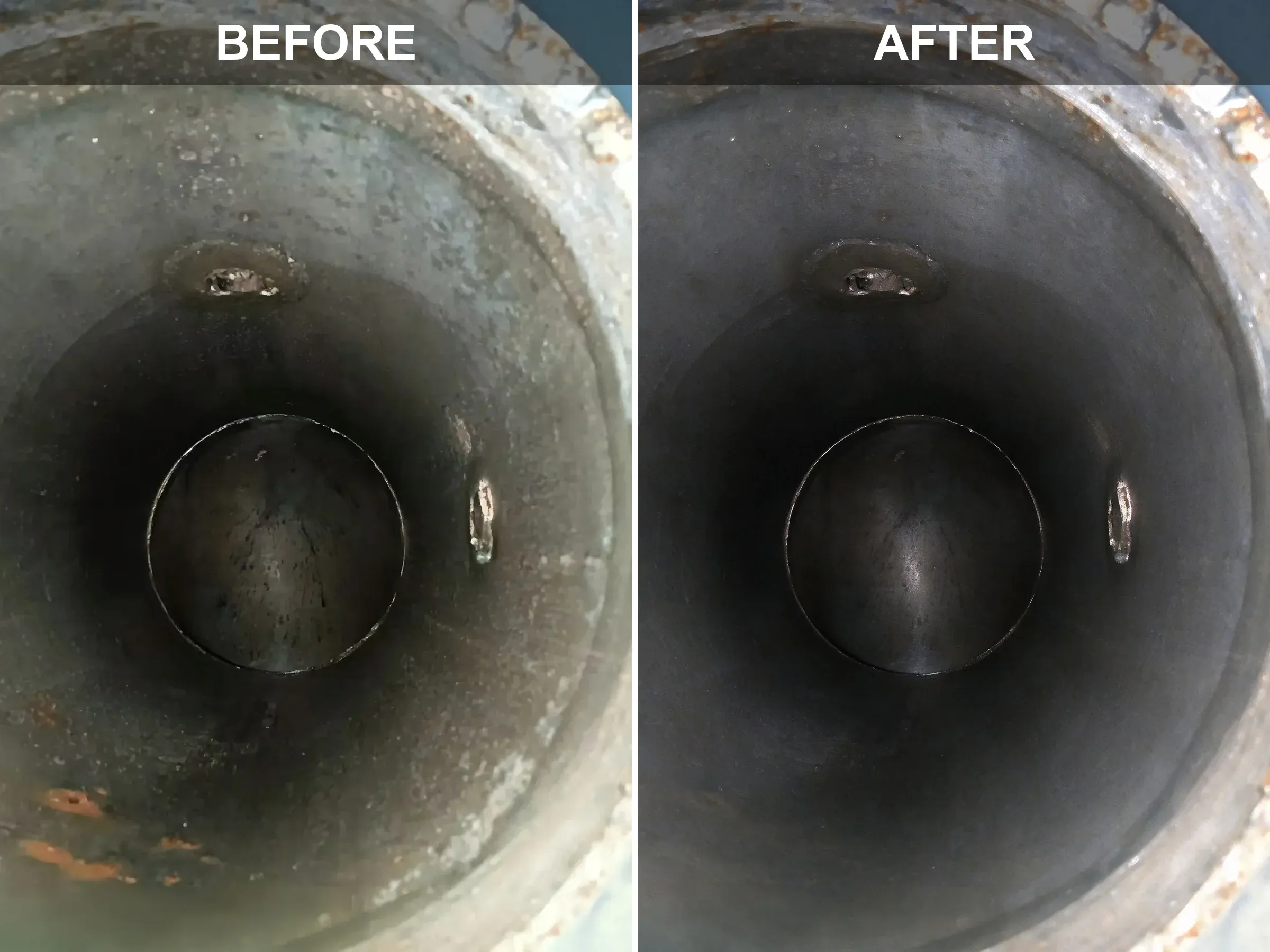 09-Boiler Pipe Inner Wall Black Scale-Before-After
