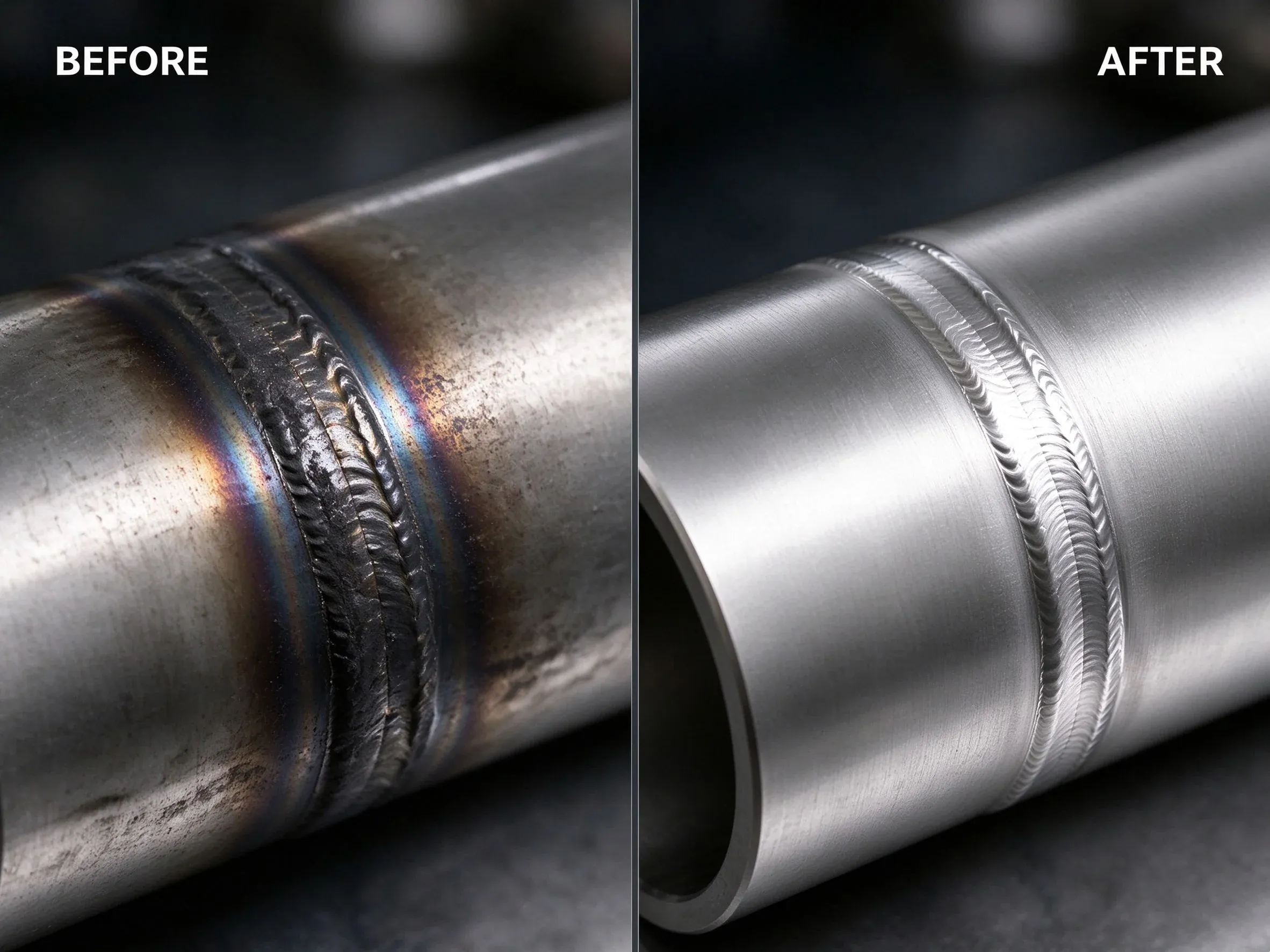 12-Surface Treatment Stainless Weld Pickling Before-After