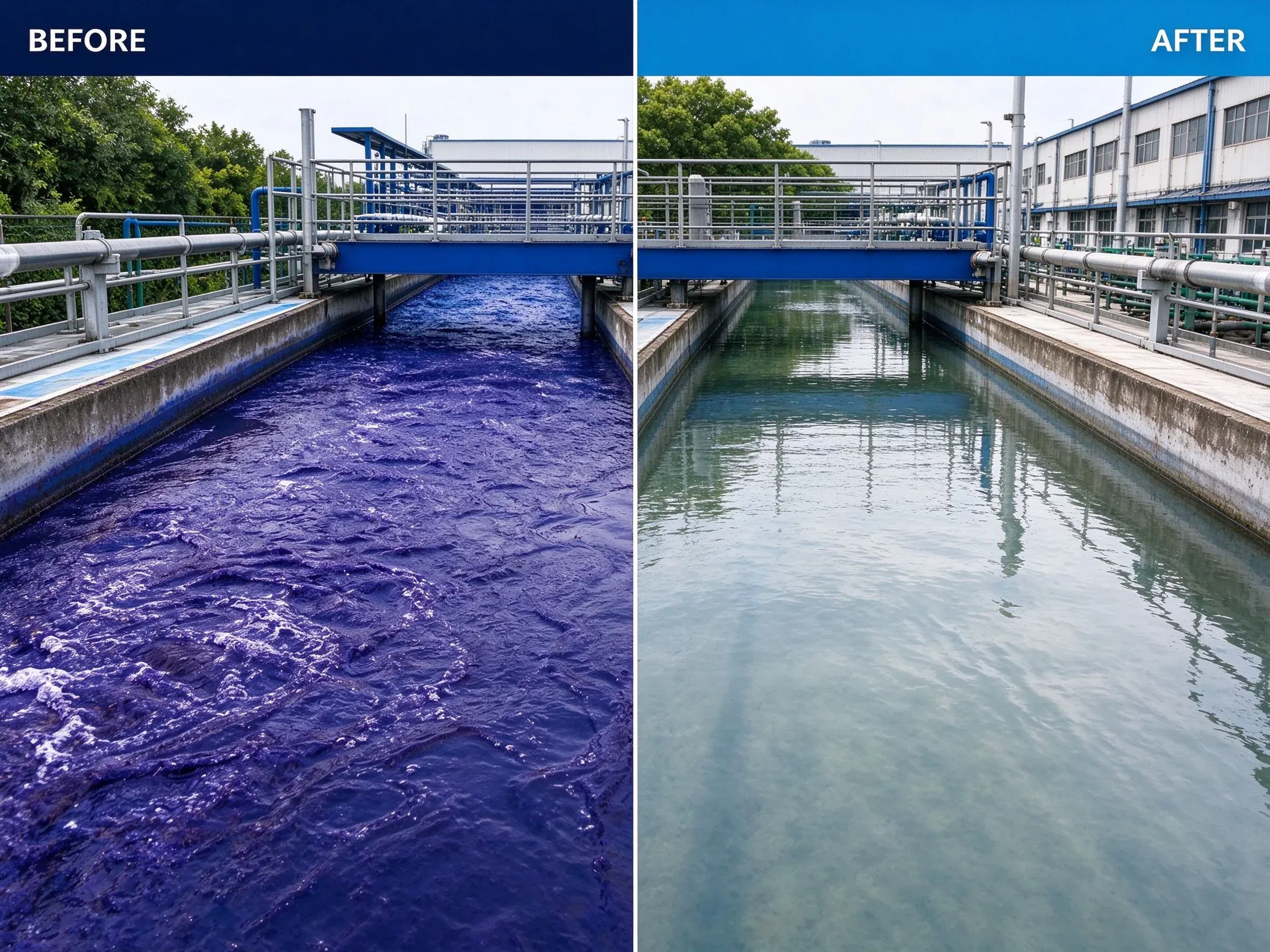 06-Water Treatment Textile Effluent Before-After