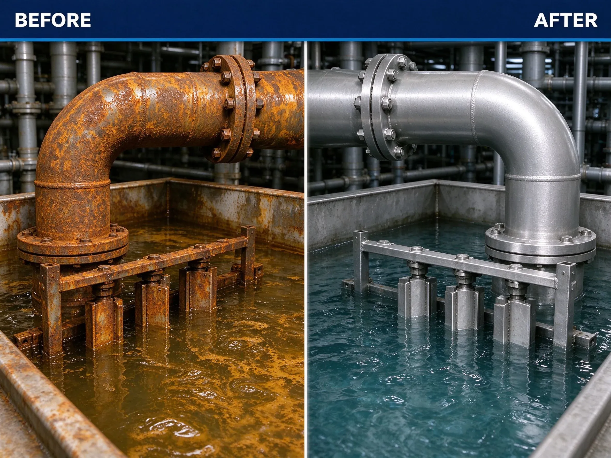 08-Water Treatment Closed Loop Corrosion Before-After