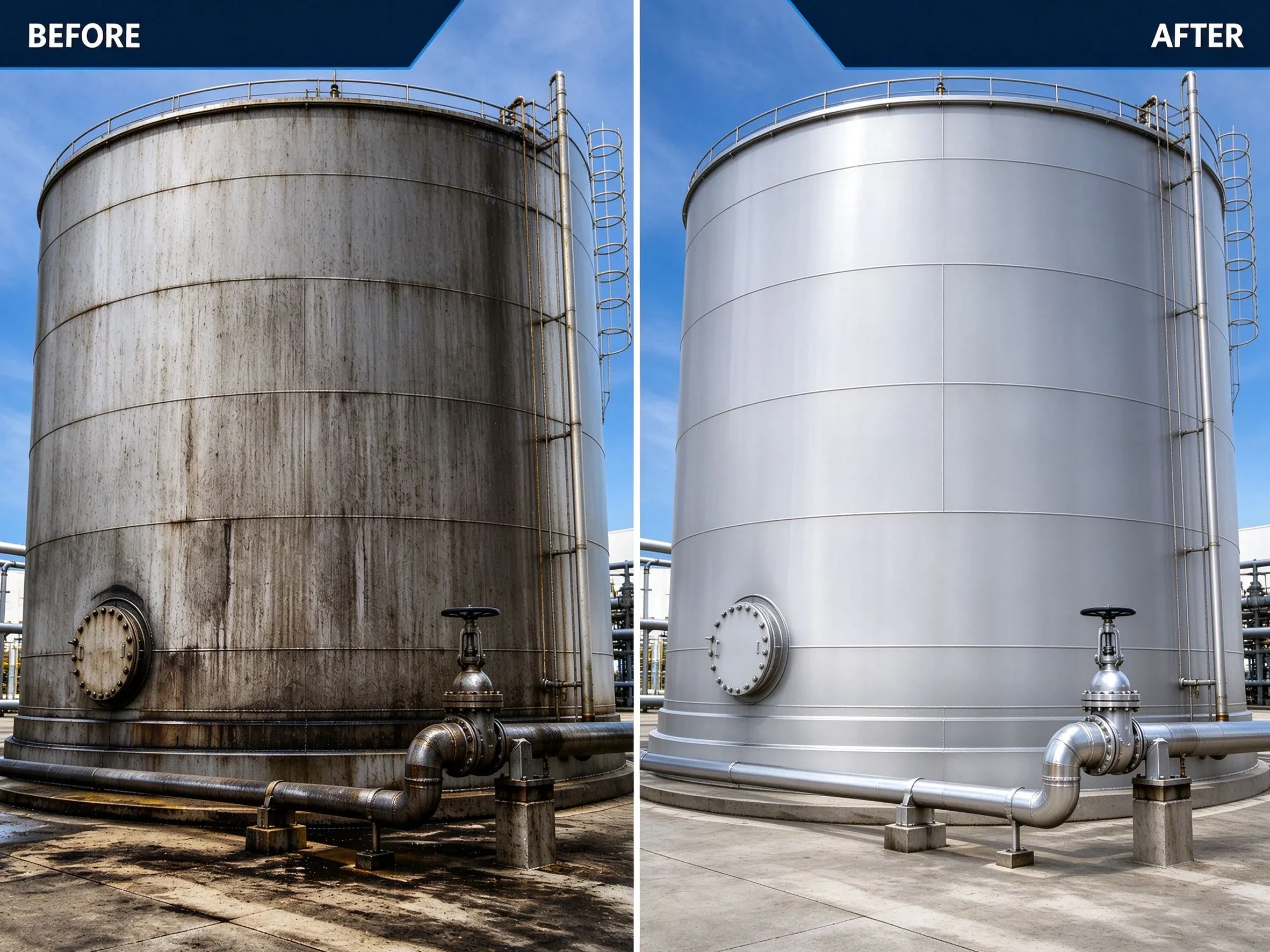 02-Heavy Oil Cleaner Storage Tank Before-After