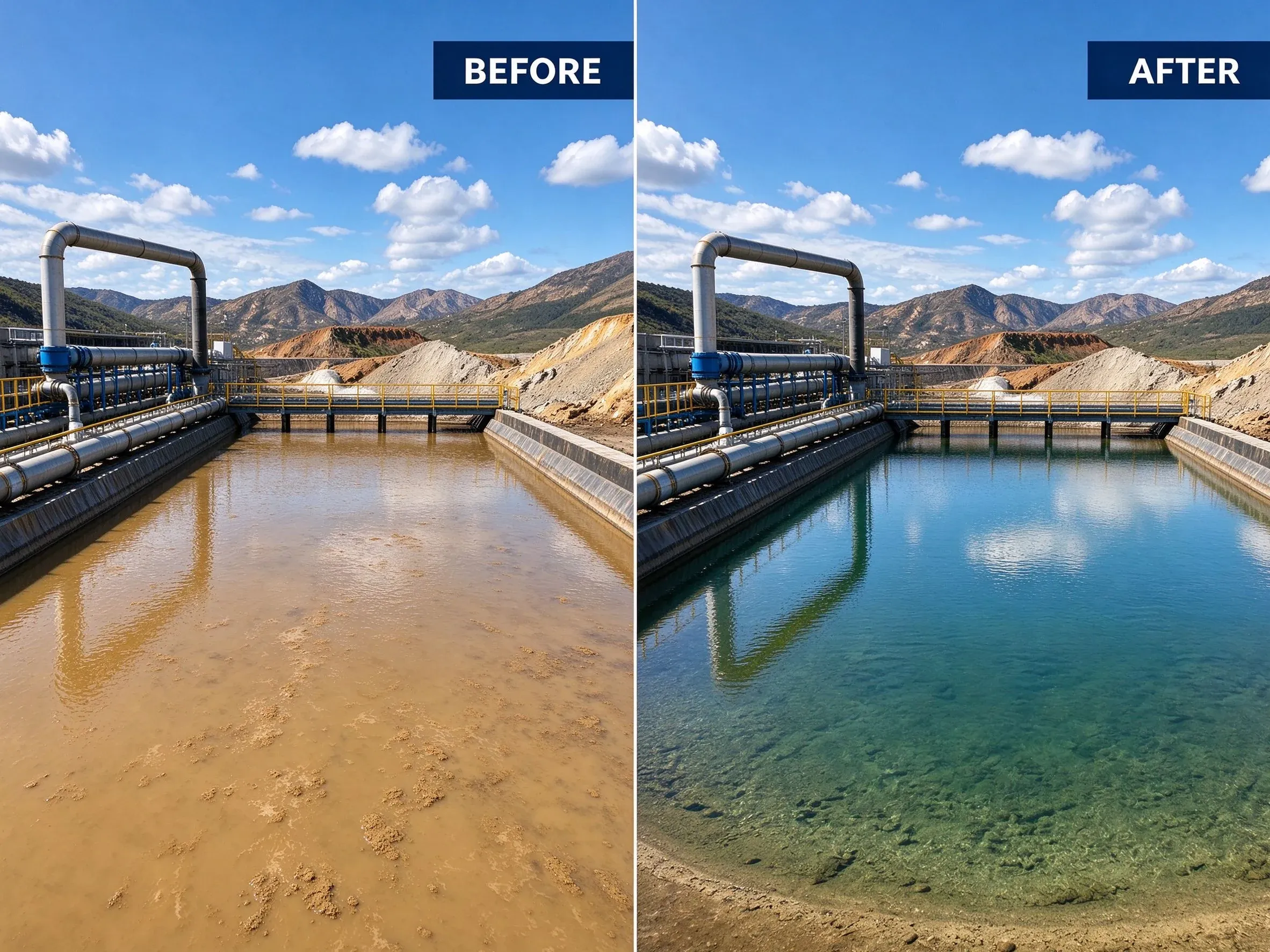 12-Water Treatment Mining Process Water Before-After