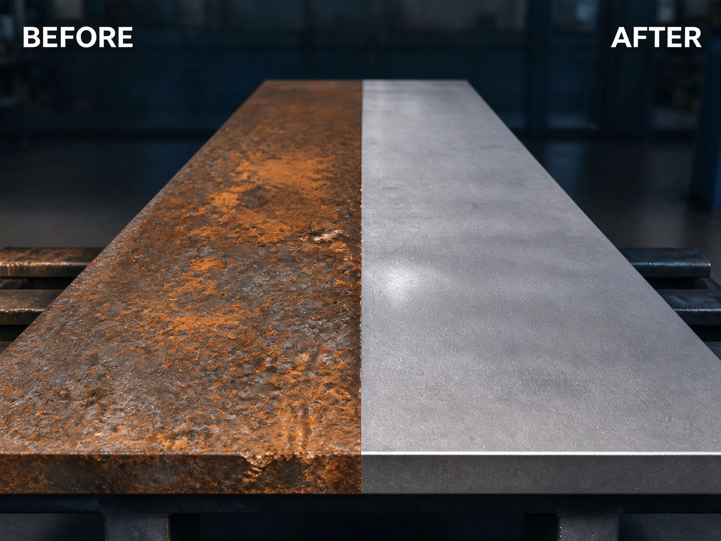 15-Surface Treatment Rust Removal Steel Before-After