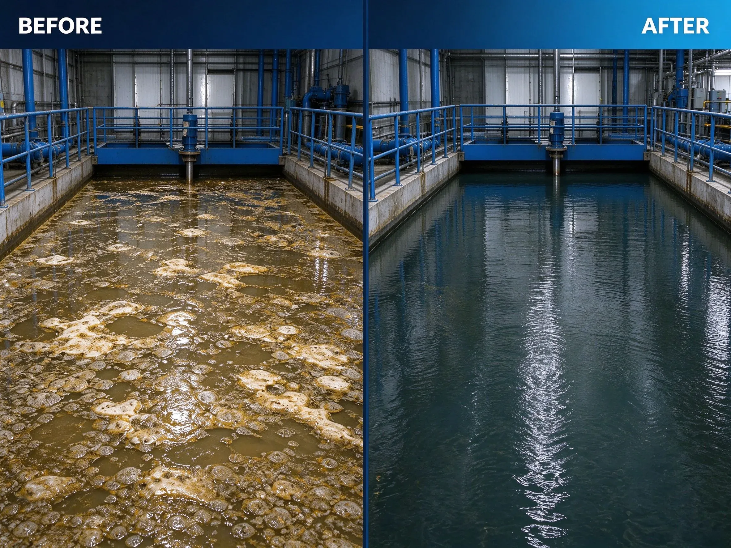13-Water Treatment Food Processing Wastewater Before-After
