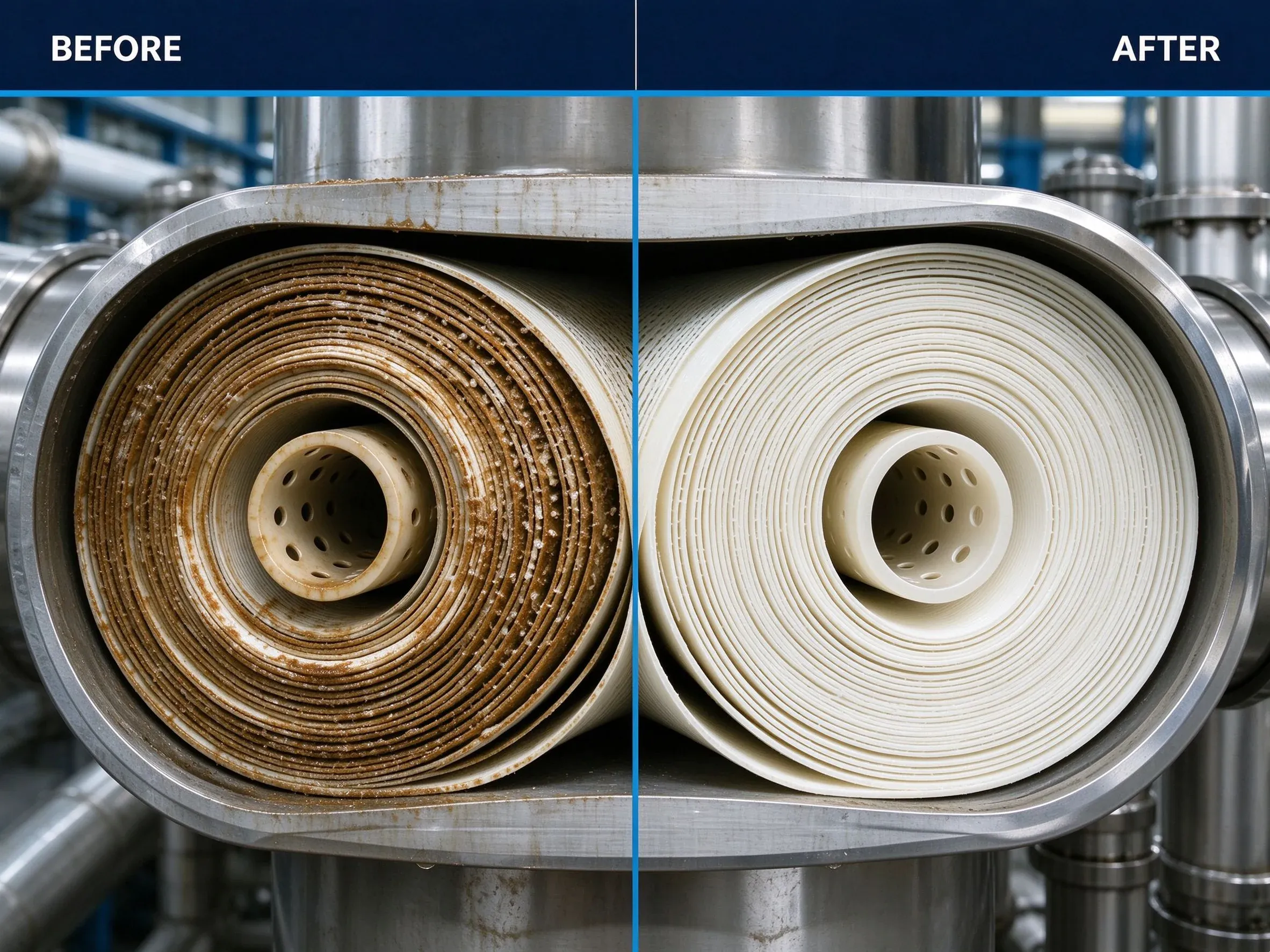 04-Water Treatment RO Membrane Fouling Before-After