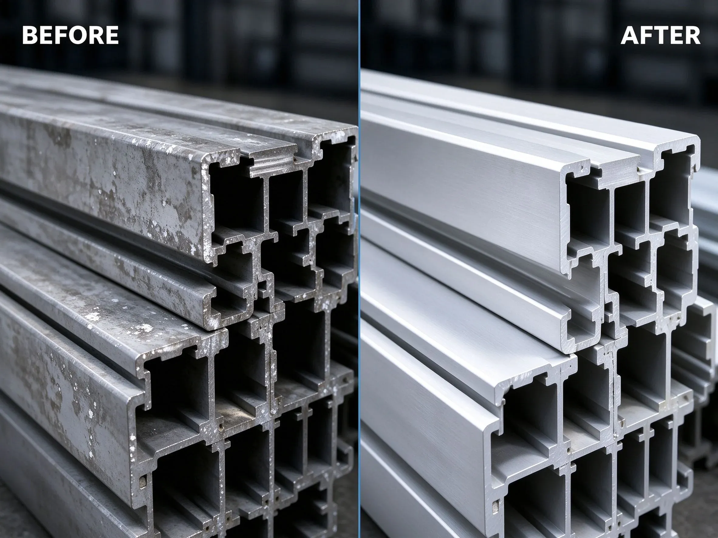 13-Surface Treatment Aluminum Oxide Removal Before-After